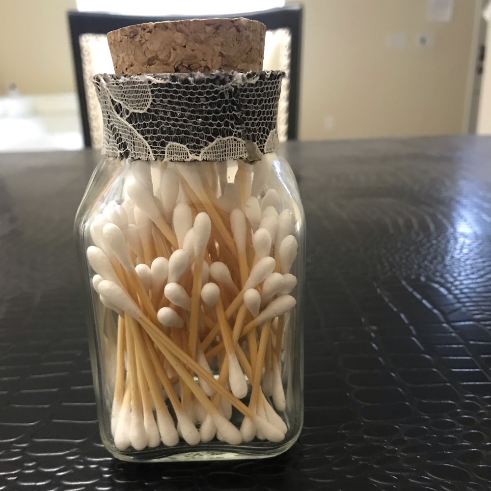 Cute Decorative Storage Bottle - Q-Tips, Included - Picture 2 of 2